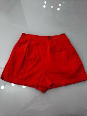 Maeve Orange High-Waist Women's Shorts